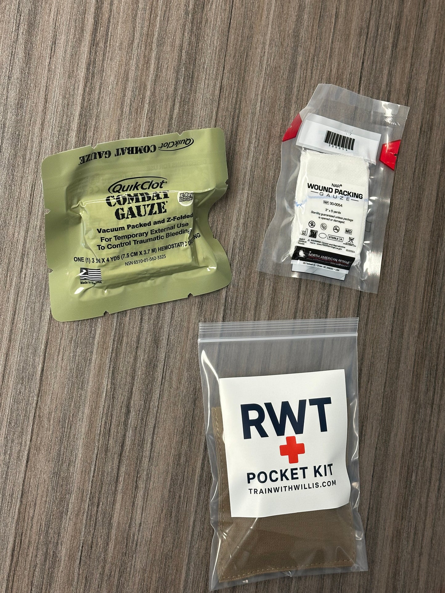 RWT POCKET KIT CG (QuikClot Combat Gauze)