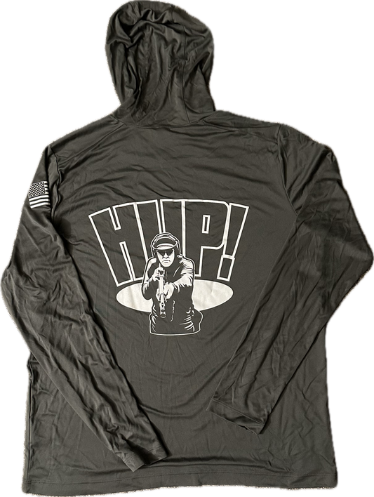 "HUP!" 2.0 SUNSHIRT LONGSLEEVE HOODIE (DARK SMOKE GREY)